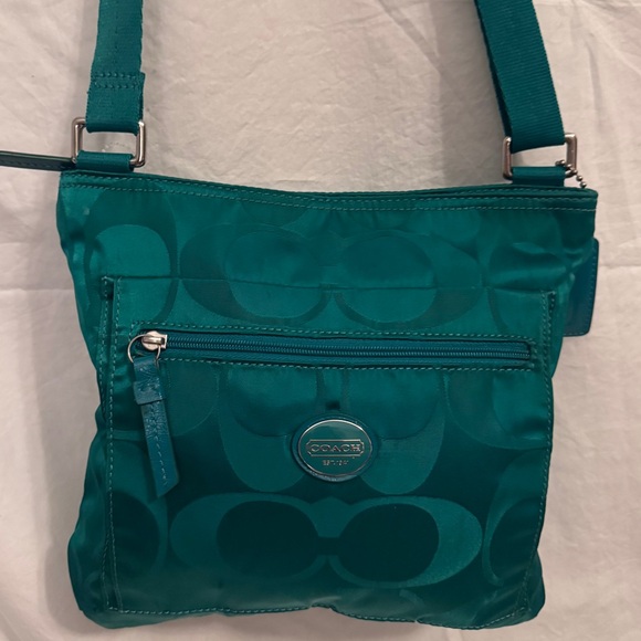 Coach Teal Crossbody Bag - Picture 1 of 12